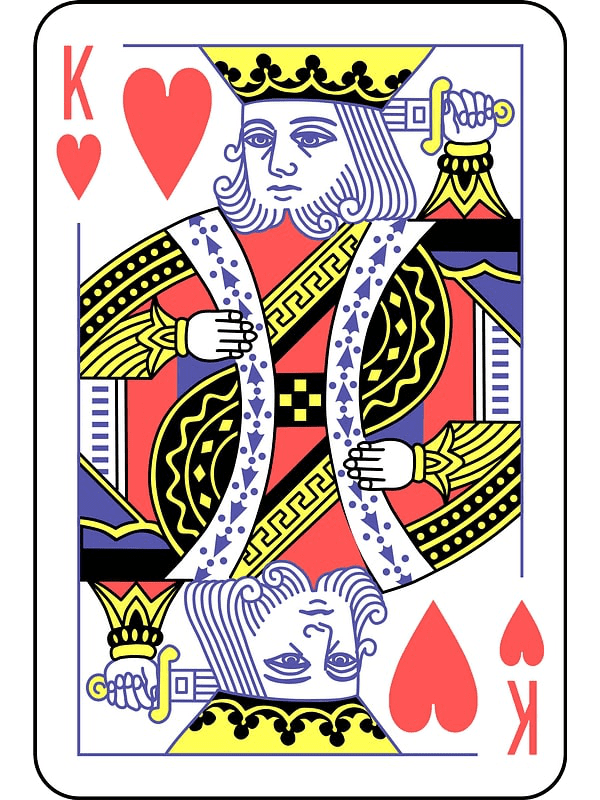 King of Hearts Playing Cards Clipart