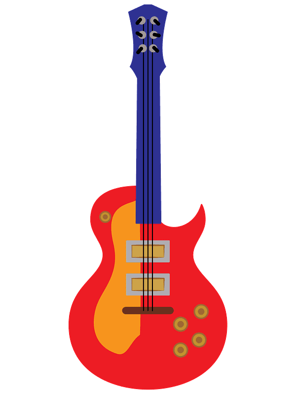Free Electric Guitar Clipart Transparent Background