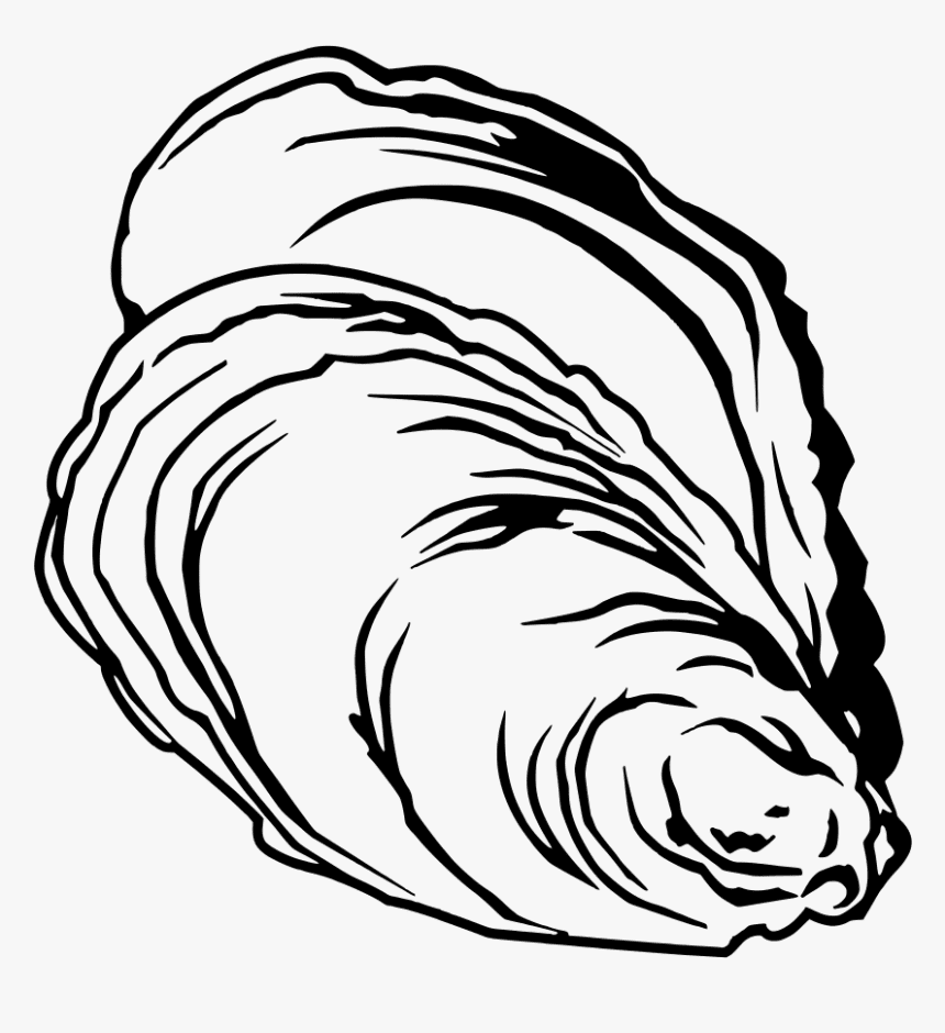 Clipart Oyster Black and White