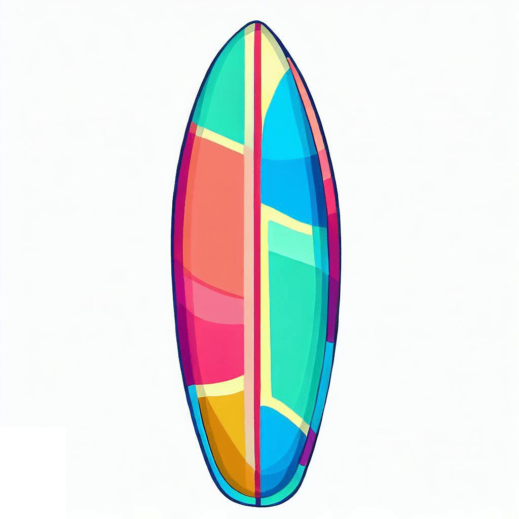 Colorful Surfboard Clipart