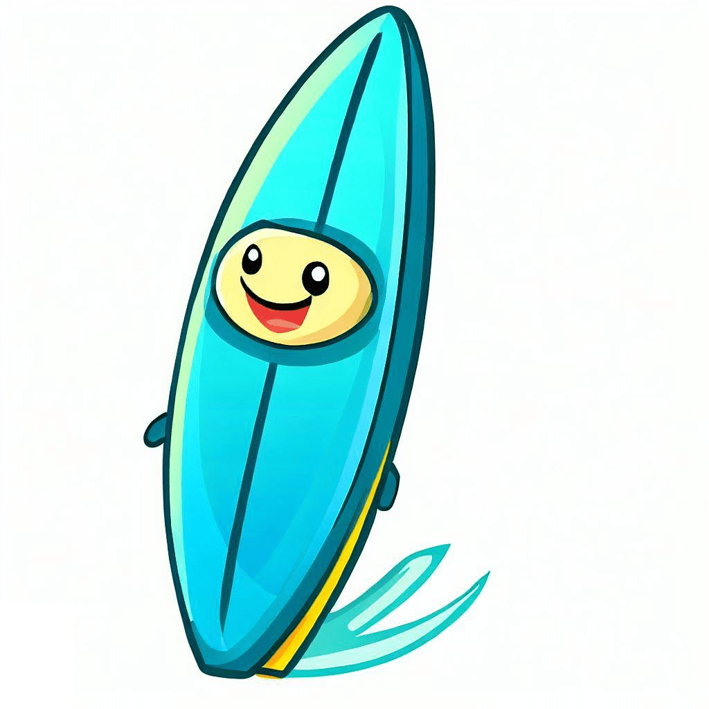 Cute Surfboard Clipart