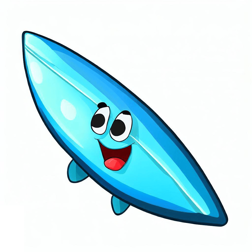 Funny Surfboard Clipart