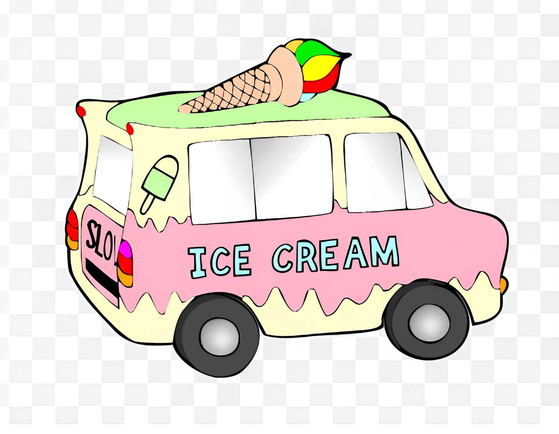 Ice Cream Truck Clipart Free Photo