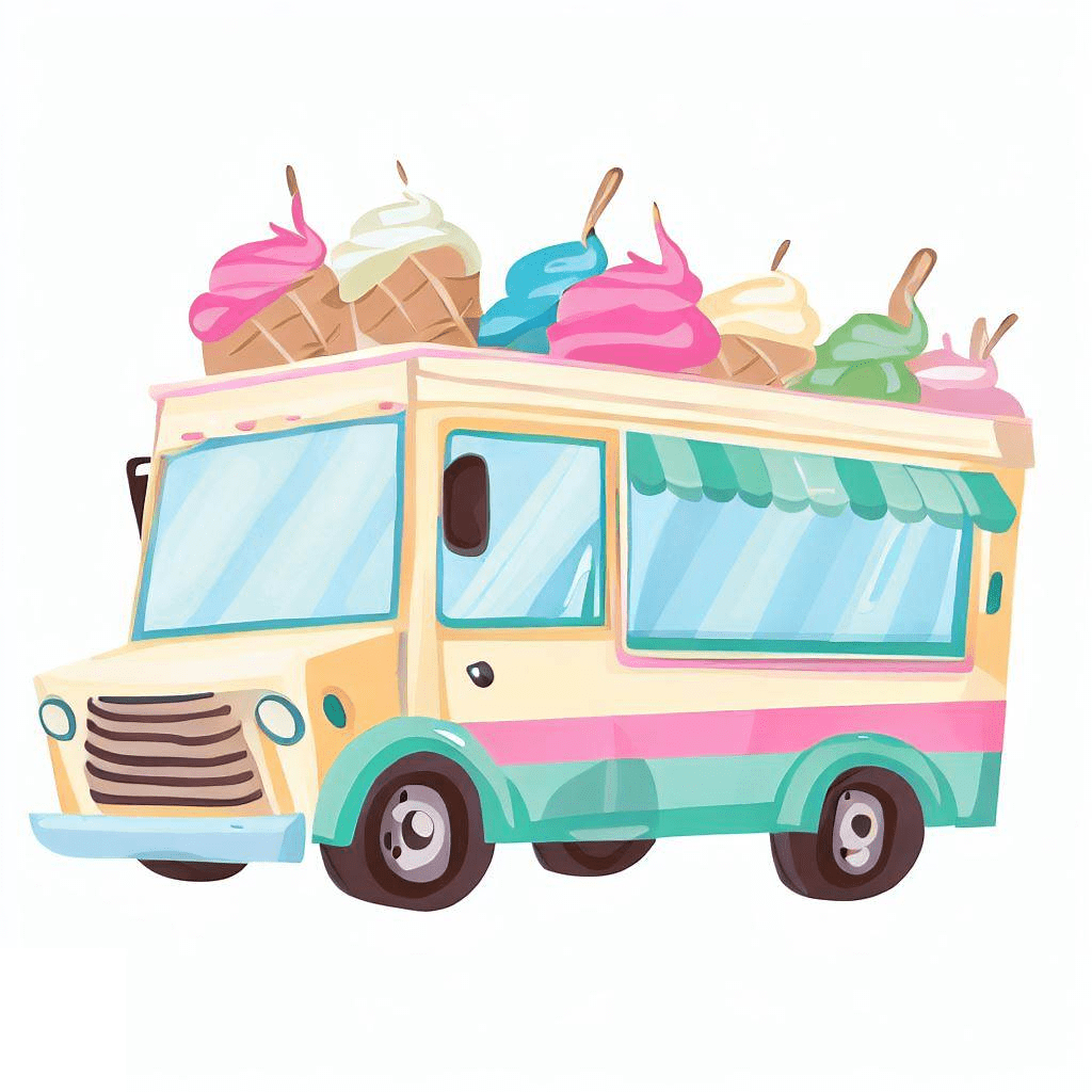 Ice Cream Truck Clipart Png Download