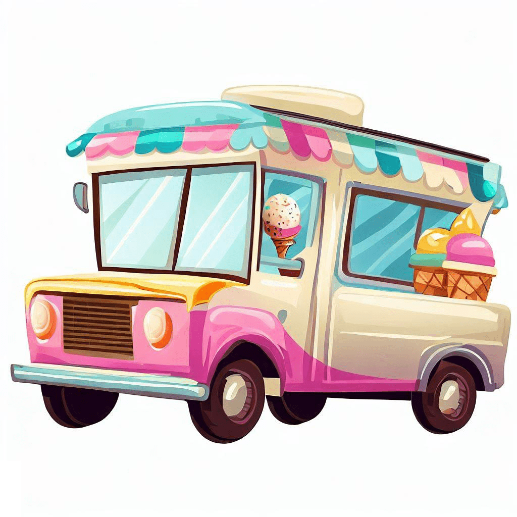 Ice Cream Truck Clipart Png