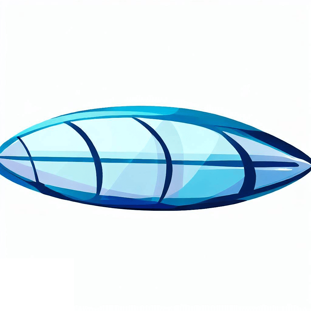 Modern Surfboard Clipart