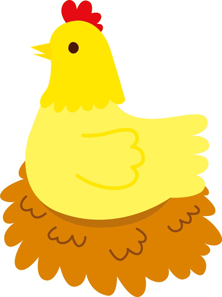 Yellow Hen Clipart