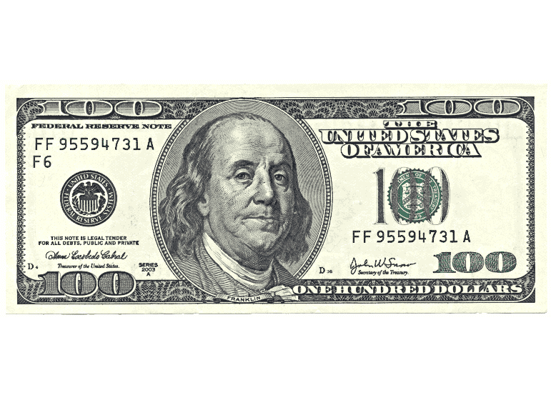 100 Dollar Bill Clipart