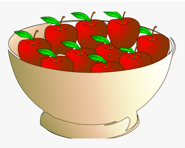 Apple Bowl Clipart