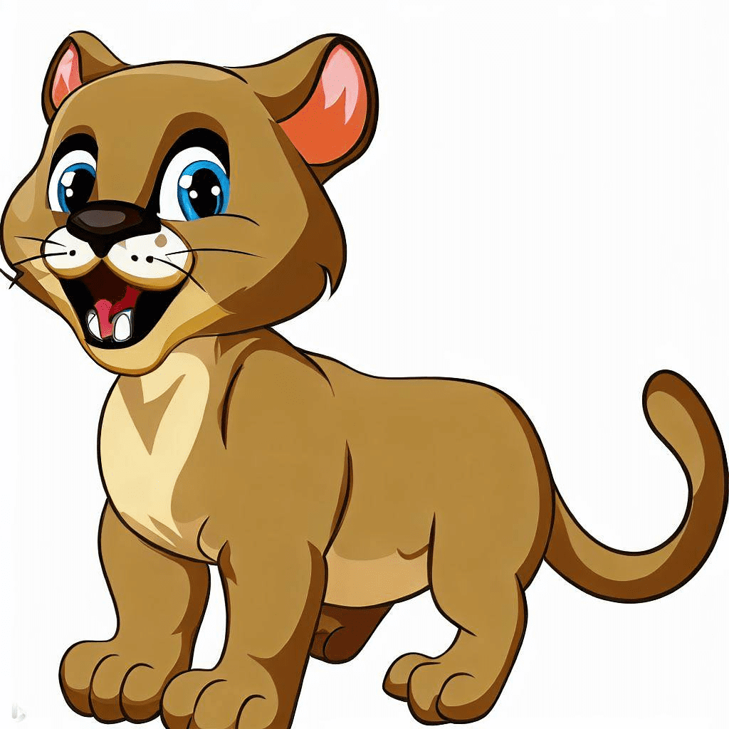 Baby Cougar Clipart