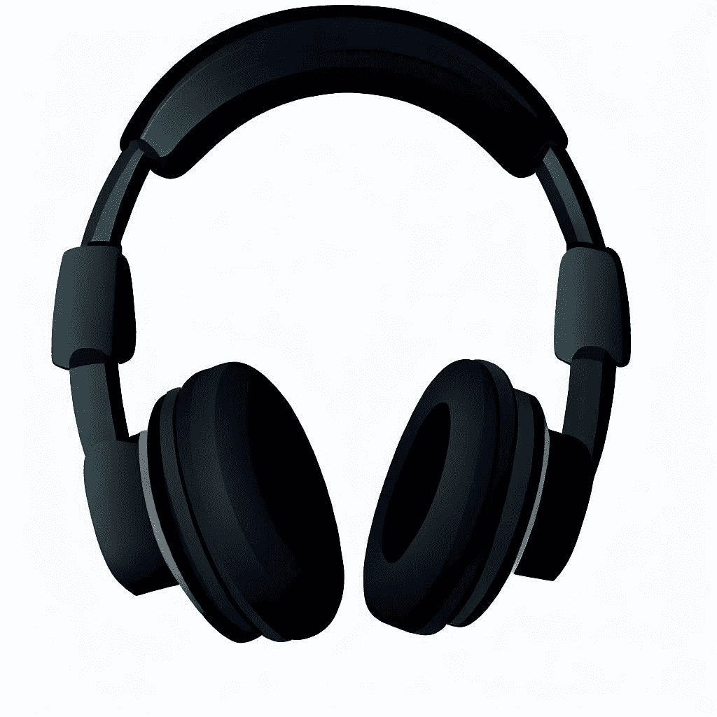 Black Headphones Clipart