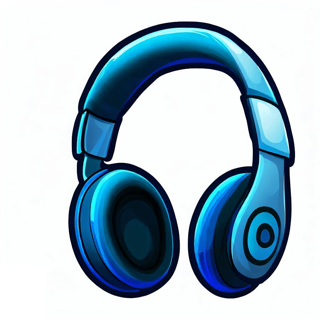 Blue Headphones Clipart