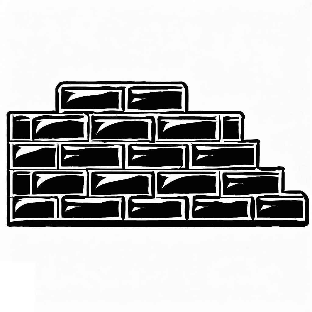 Brick Wall Free Clipart Black and White