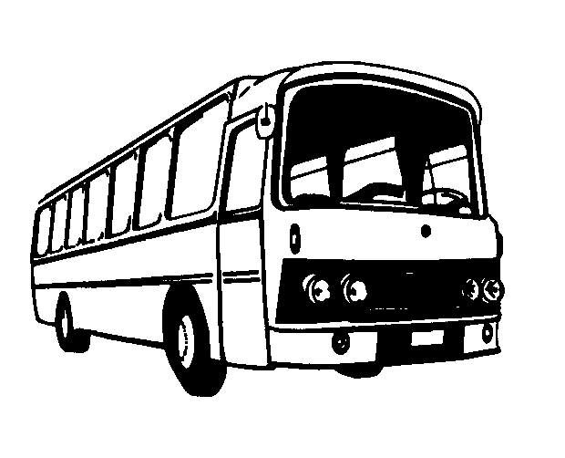 Bus Clipart Black and ‪White