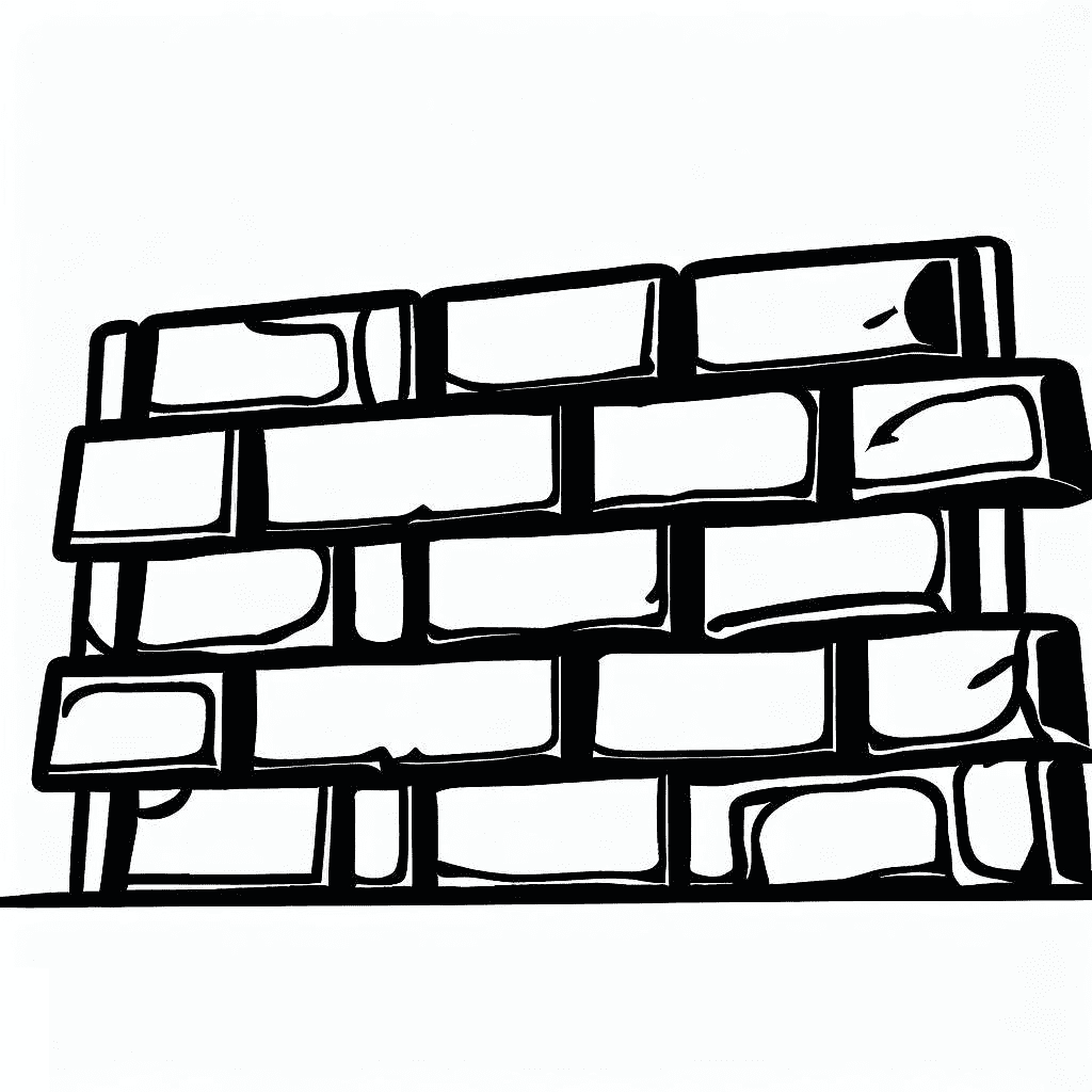 Clipart Brick Wall Black and White