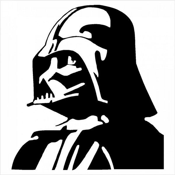 Clipart Darth Vader Black and White
