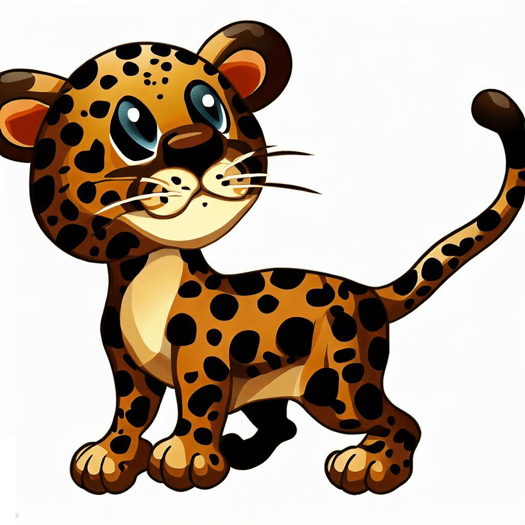 Cute Cartoon Leopard Clipart