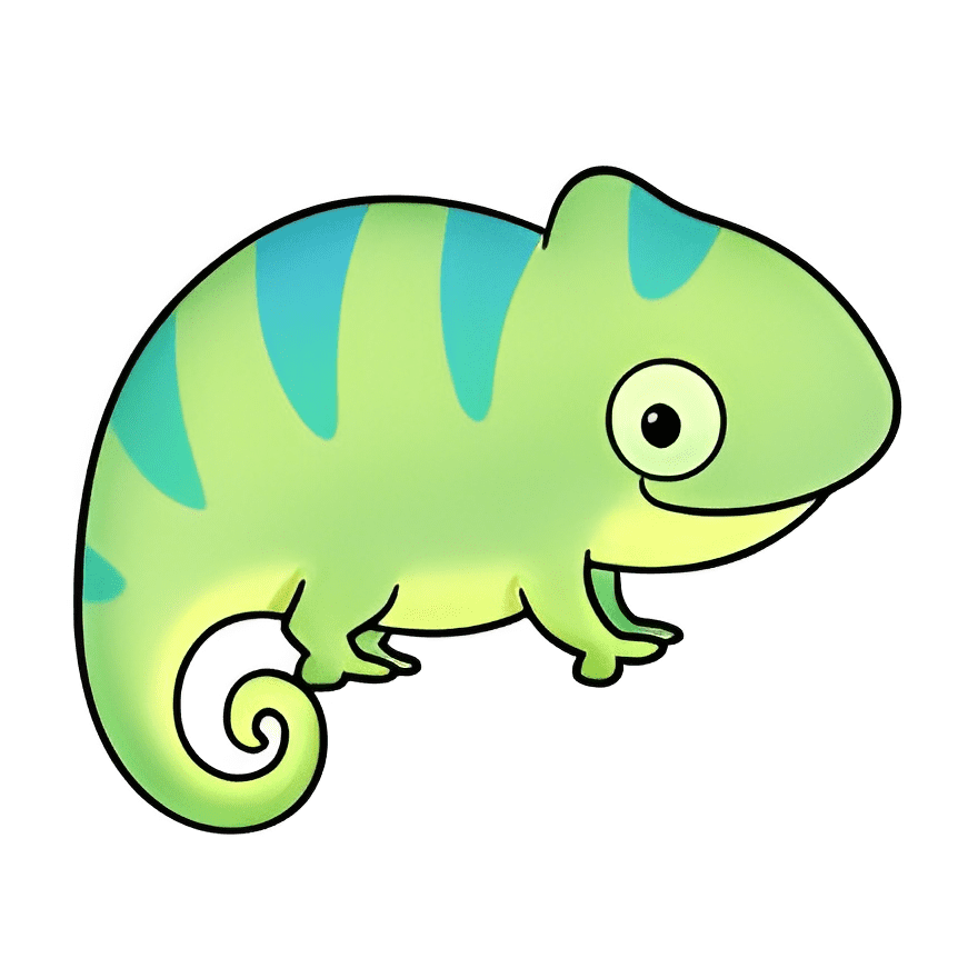 Cute Chameleon Clipart Png