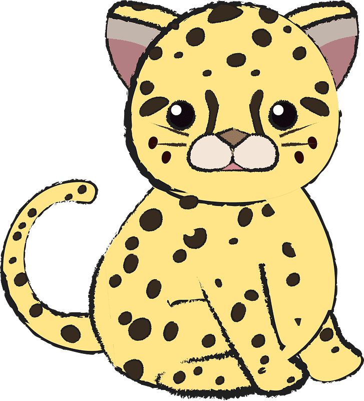 Cute Leopard Clipart Transparent