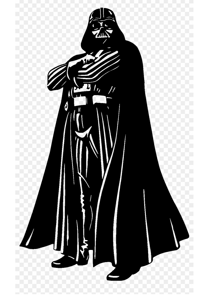 Darth Vader Clipart Black and White