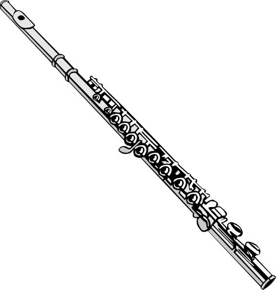 Flute Clipart Black and White
