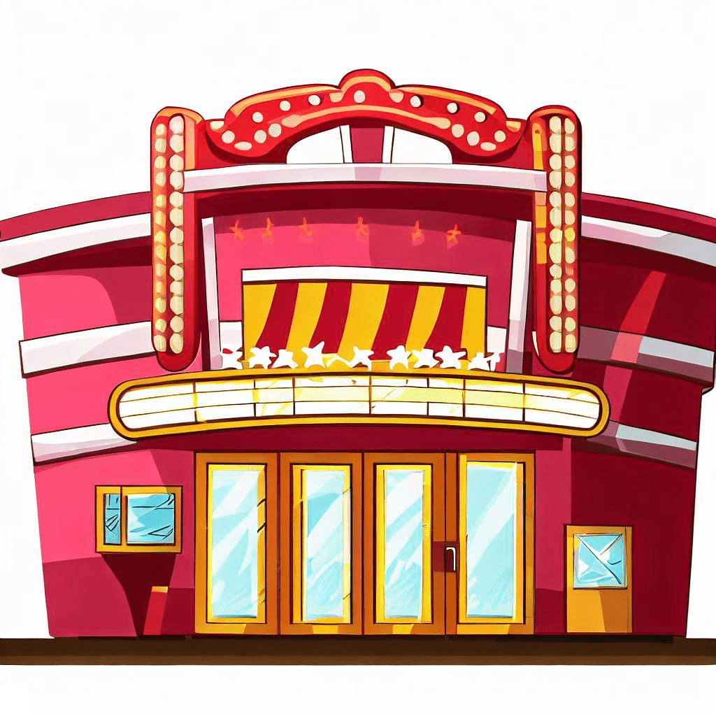 Movie Theater Building Clipart