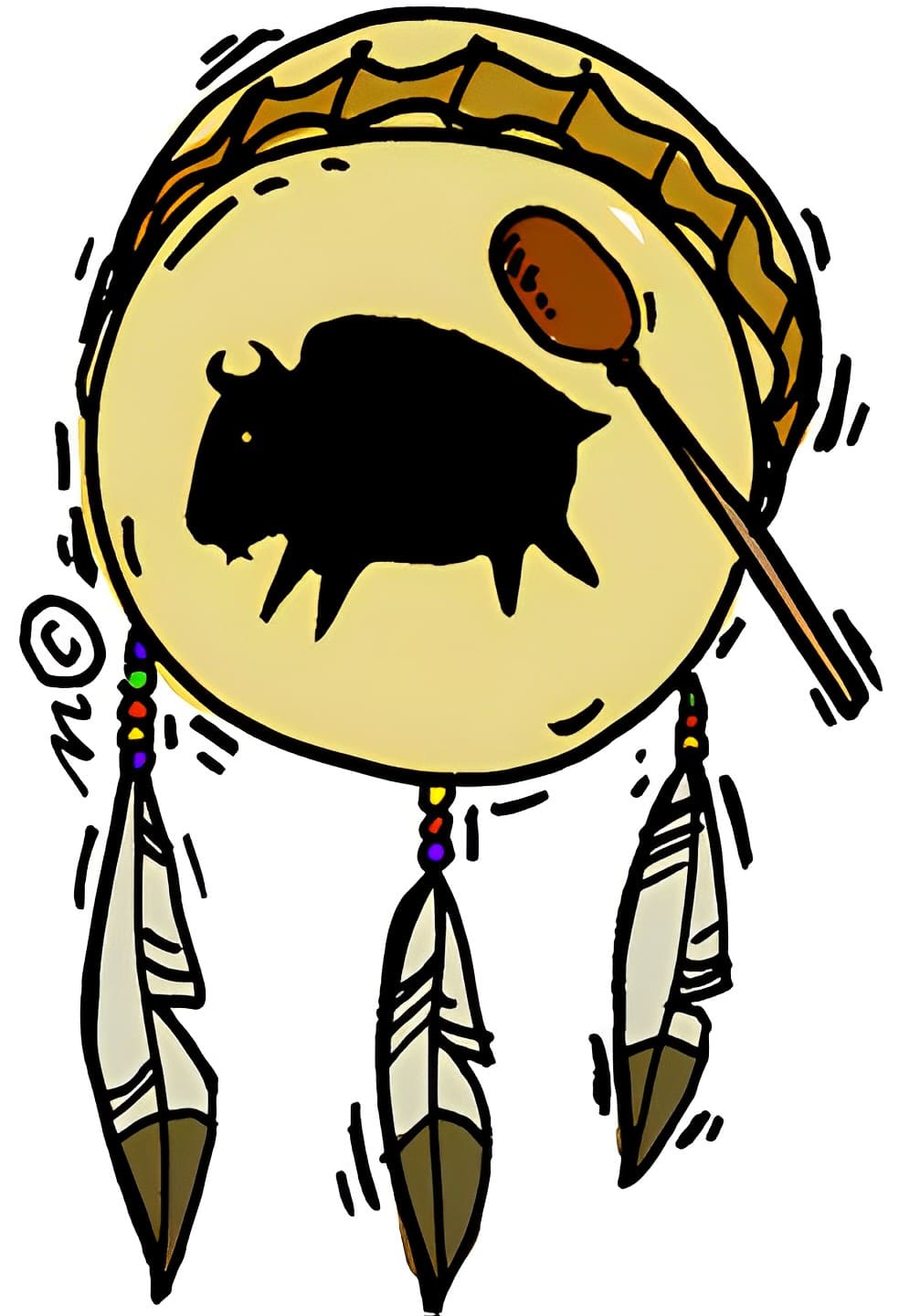 Native American Drum Clipart