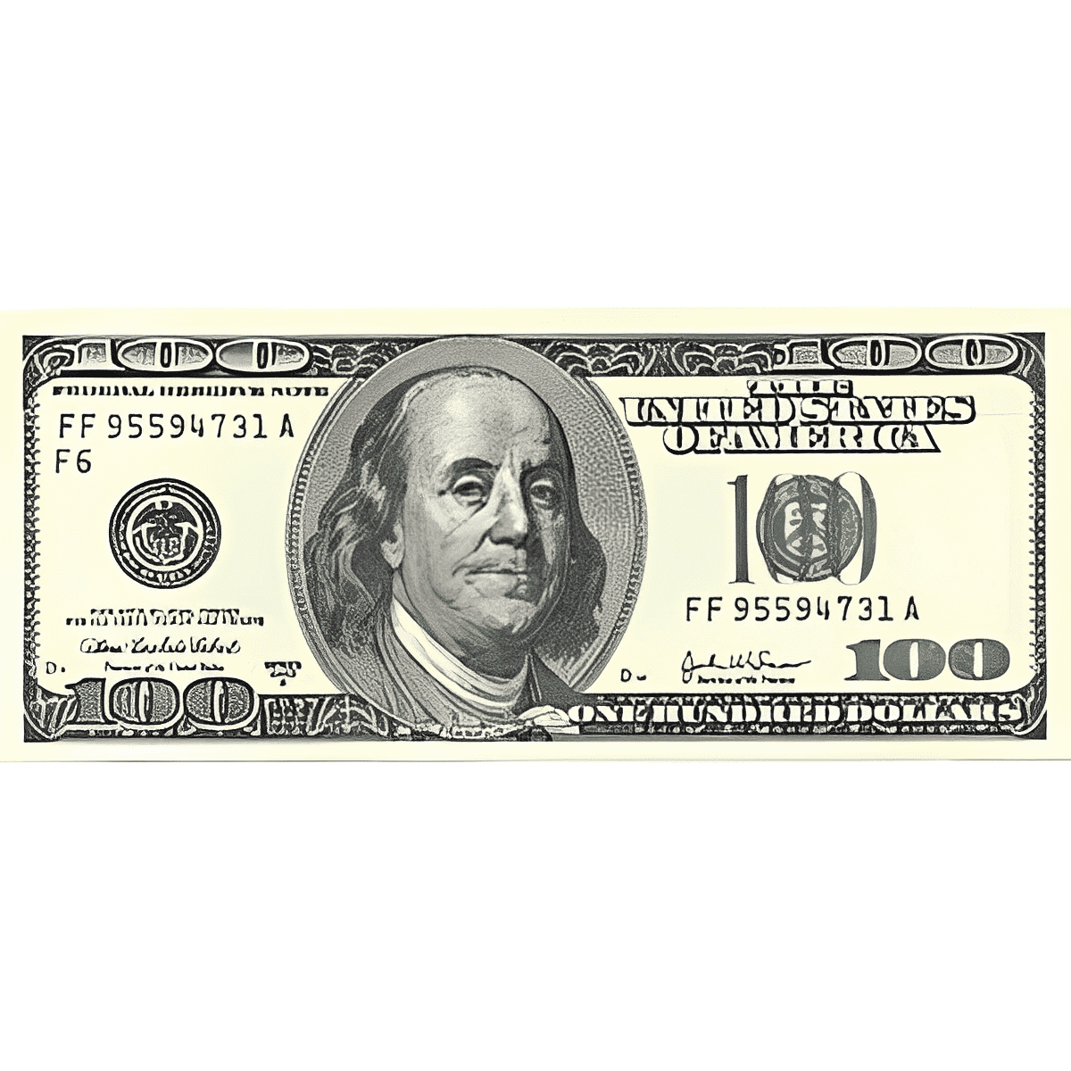 One Hundred Dollar Bill Clipart