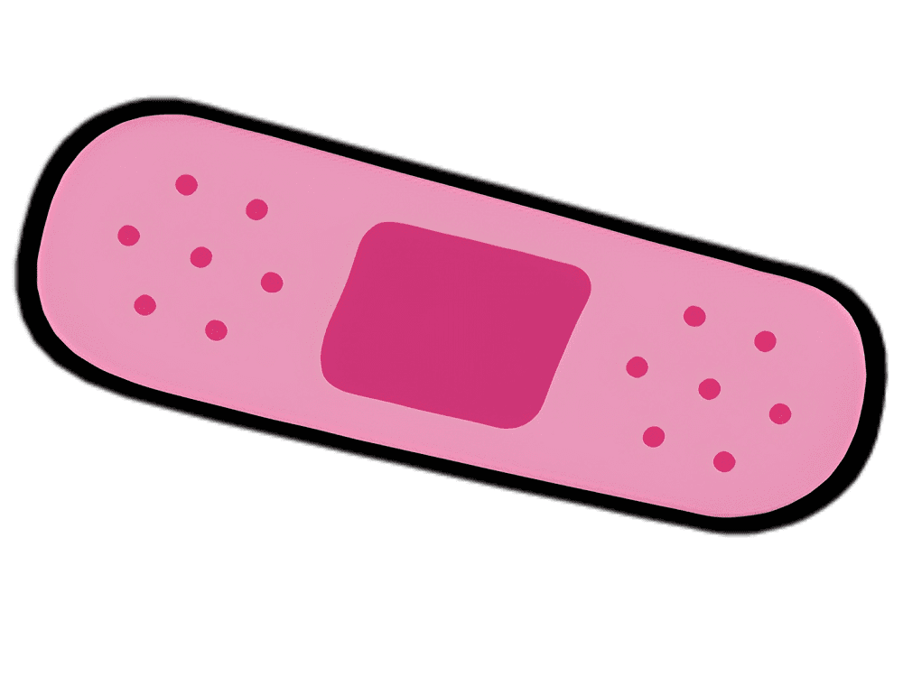 Pink Band Aid Clipart