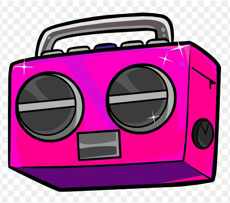 Pink Boombox Clipart