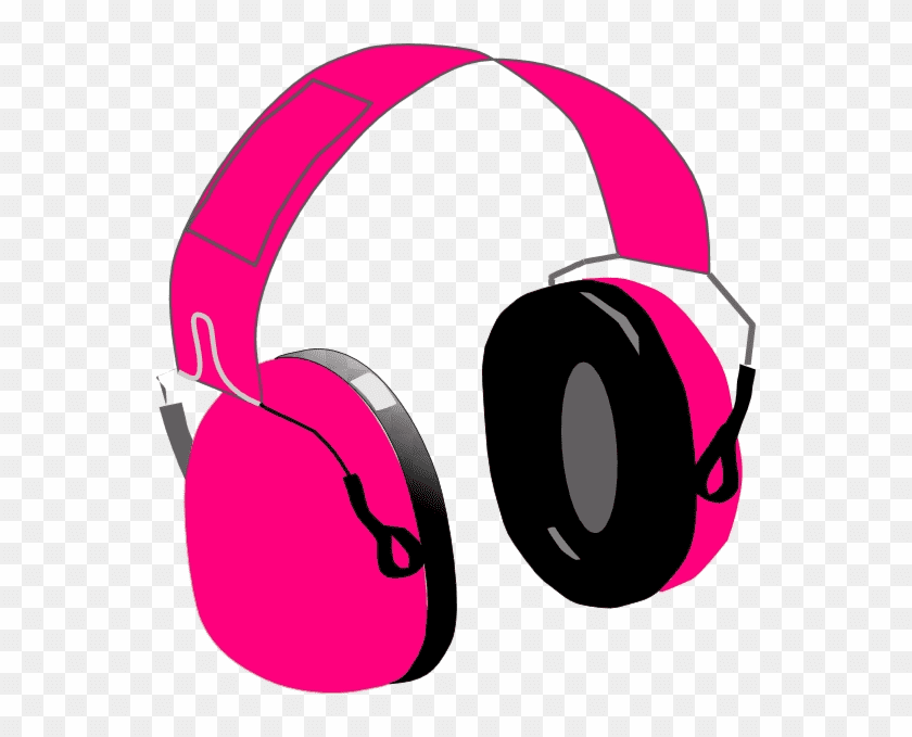 Pink Headphones Clipart