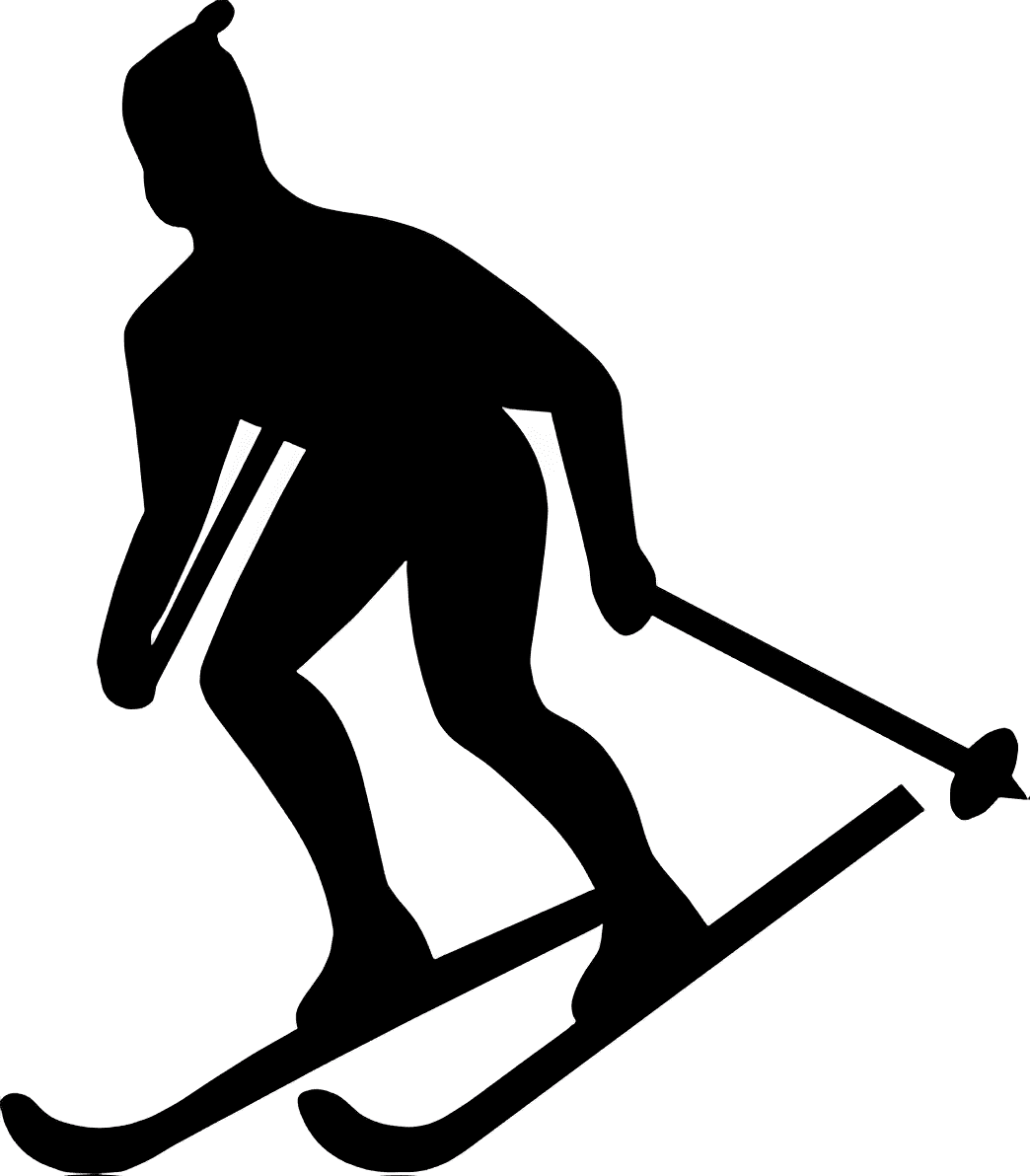Silhouette Skiing