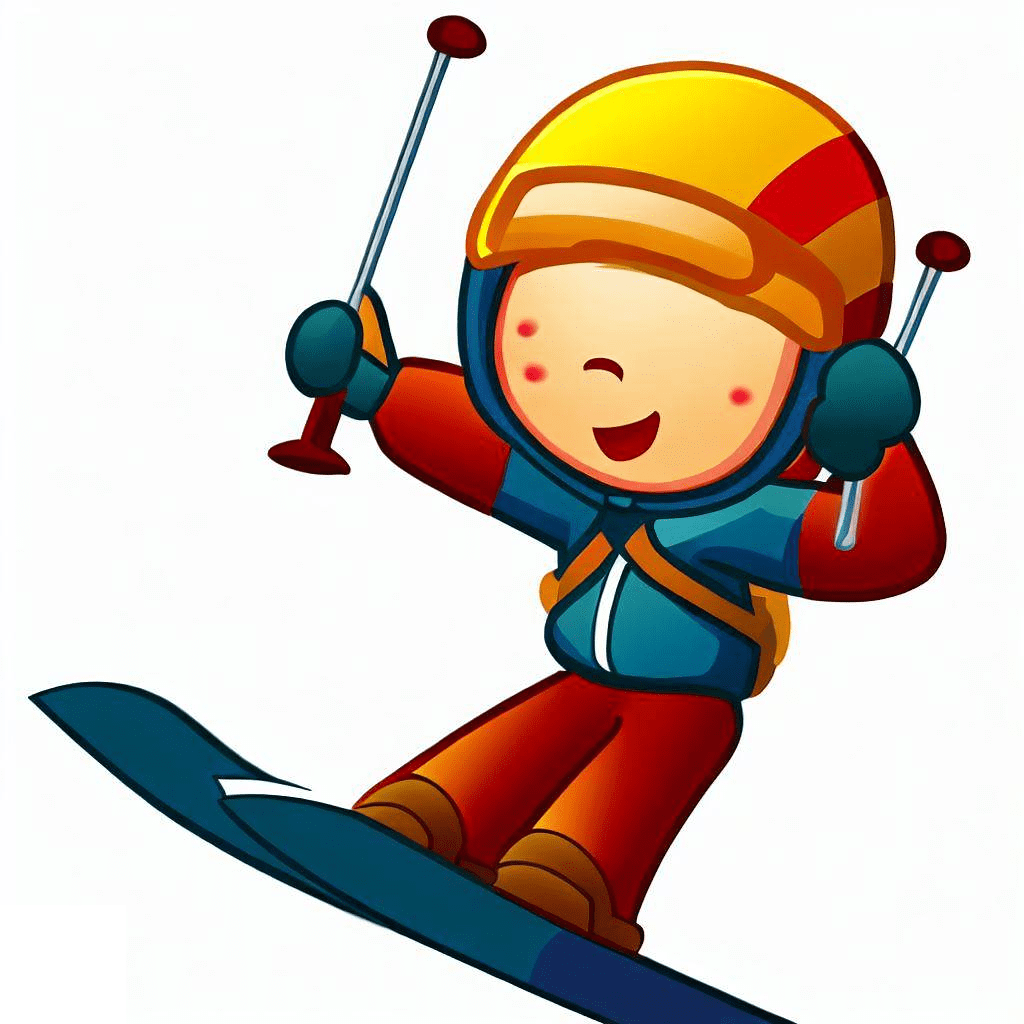 Skiing Cartoon Clipart