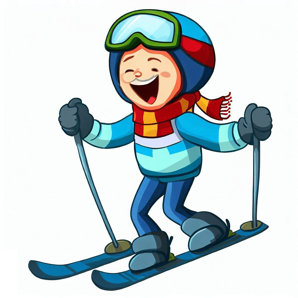 Skiing Clip Art Image