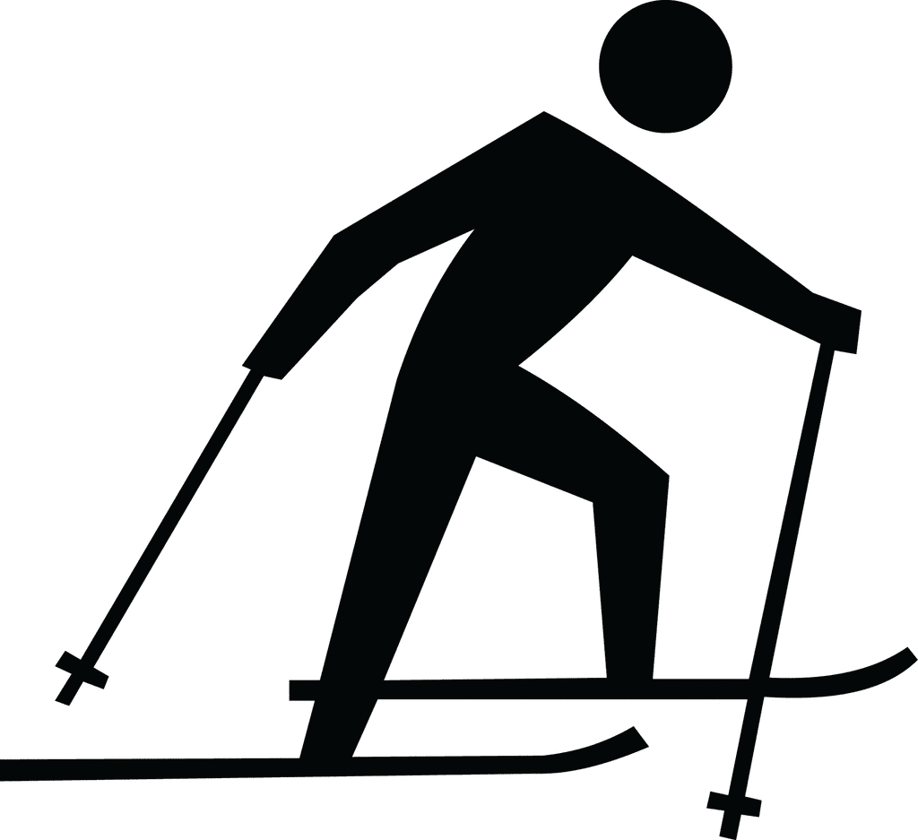Skiing Silhouette Image