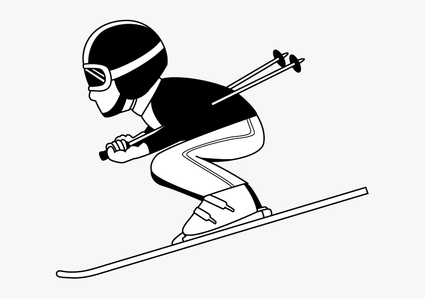 Snow Ski Clipart Black and White