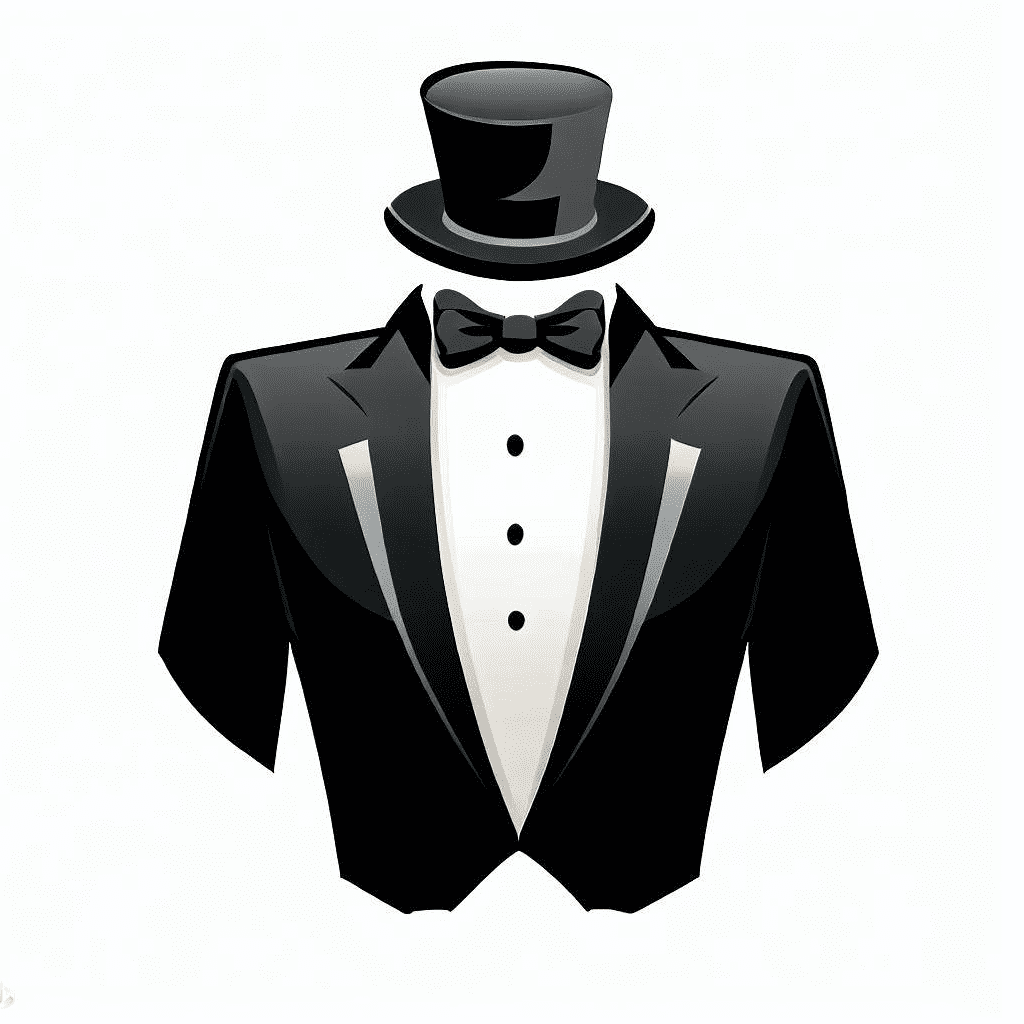 Tuxedo with Hat Clipart