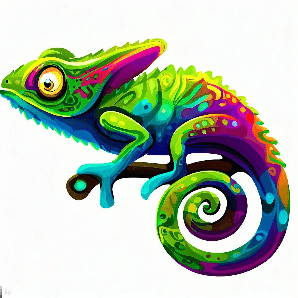 Wonderful Chameleon Clipart