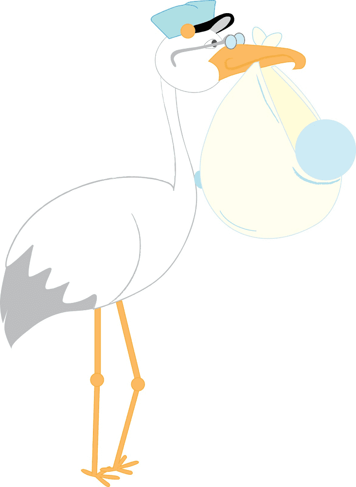 Baby Stork Clipart Image