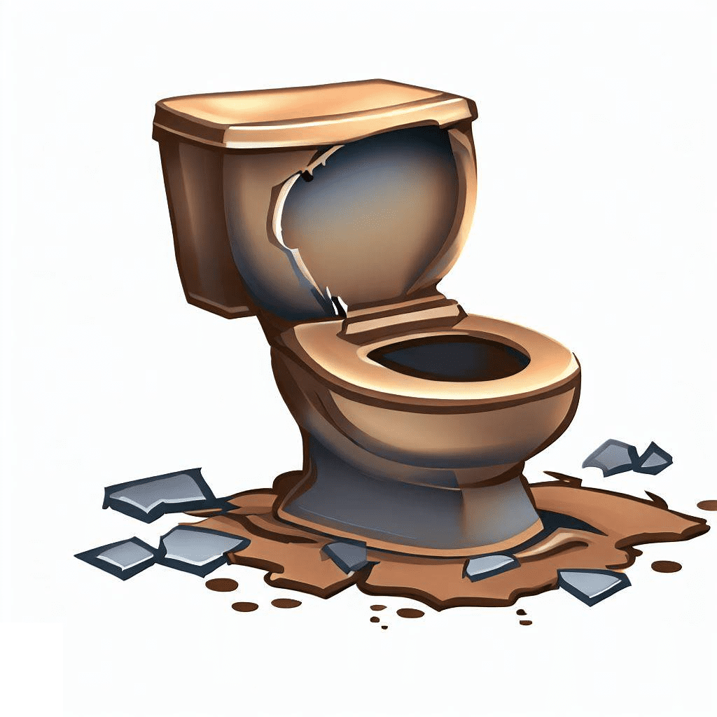 Broken Toilet Clipart