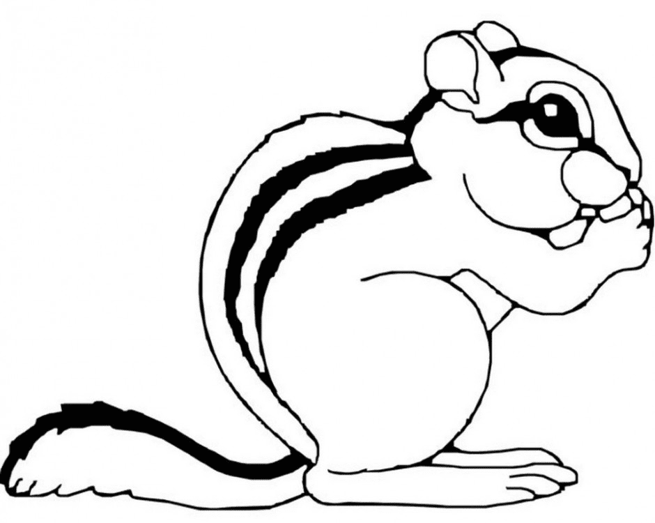 Chipmunk Clipart Black and White
