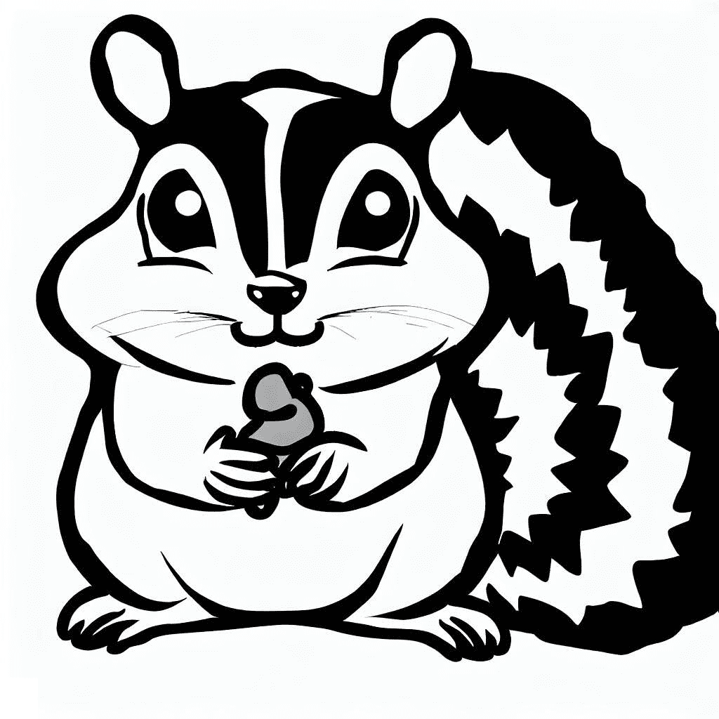 Chipmunk Clipart Png Black and White