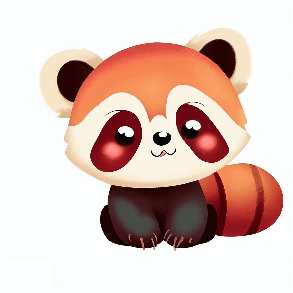 Cute Red Panda Clip Art