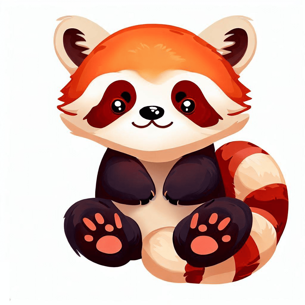 Cute Red Panda Clipart Image