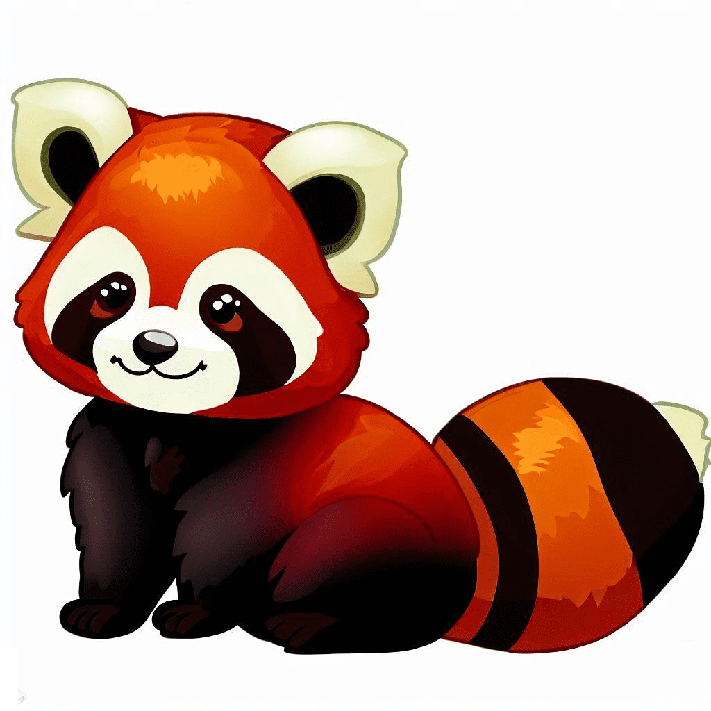 Cute Red Panda Clipart Png