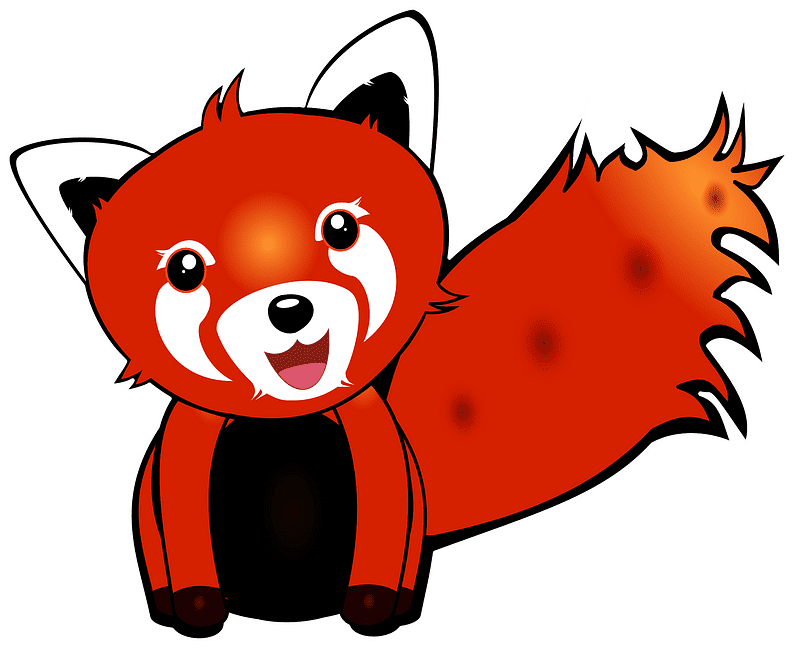 Cute Red Panda Clipart Transparent