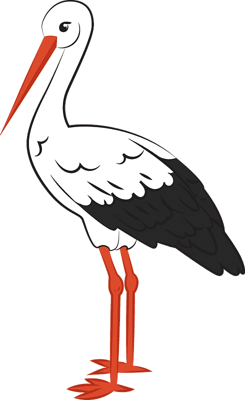 Cute Stork Clipart Transparent