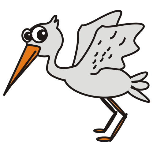 Cute Stork Clipart