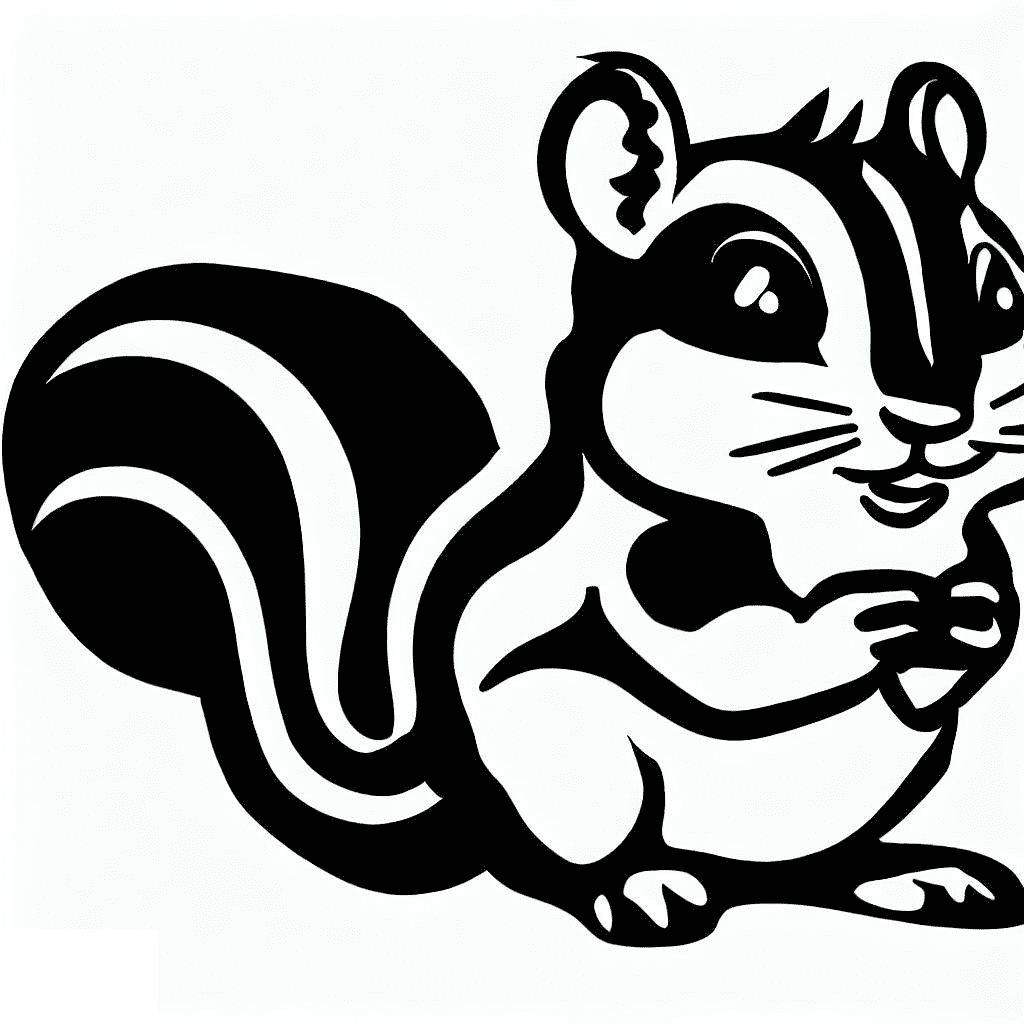 Download Chipmunk Clipart Black and White