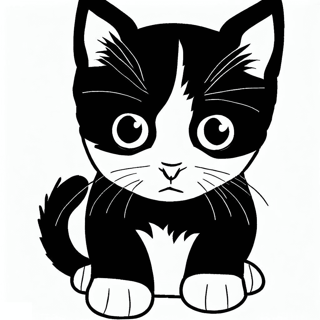 Download Kitten Clipart Black and White